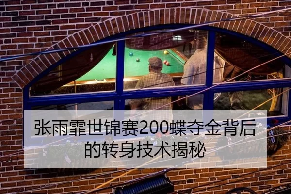 张雨霏世锦赛200蝶夺金背后的转身技术揭秘